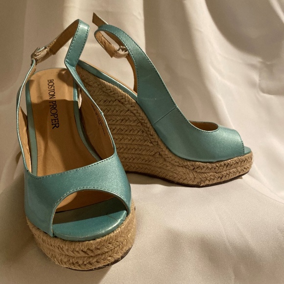 Boston Proper Shoes - Boston Proper Mint wedges; never worn